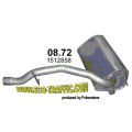 Ауспух 08.72 ALU ЗАДНО ГЪРНЕ FORD KUGA 2.0 D 2008 - 11/2012 /08,72/ АУСПУСИ POLMOSTROW