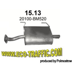 Ауспух 15.13 ALU ЗАДНО ГЪРНЕ NISSAN ALMERA 1.5I-16V 02/01/ 15,13/ АУСПУСИ POLMOSTROW