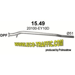 Ауспух 15.49 ALU СРЕДНА ТРЪБА QUASHQUAI 1.5 D // 15,49/ АУСПУСИ POLMOSTROW