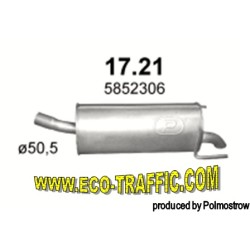 Ауспух 17.21 ALU ЗАДНО ГЪРНЕ ASTRA H 1.3D, 1.7D /23146/ 17,21/ АУСПУСИ POLMOSTROW