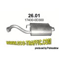 Ауспух 26.01 ALU ЗАДНО ГЪРНЕ TOYOTA COROLA 1.4I/1.6I 16V/23329/ 26,01/ АУСПУСИ POLMOSTROW